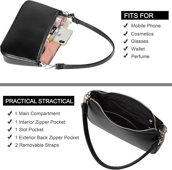 Minimalist Vegan Leather Shoulder Bag