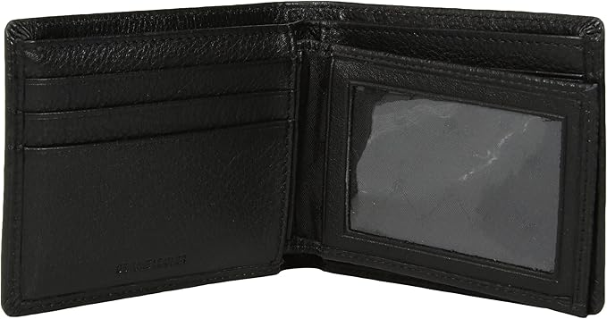 Men's Leather Bifold Wallet with Passcase