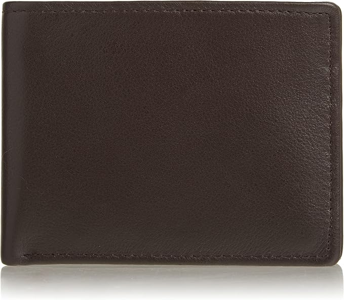 Men's Leather Bifold Wallet with Passcase